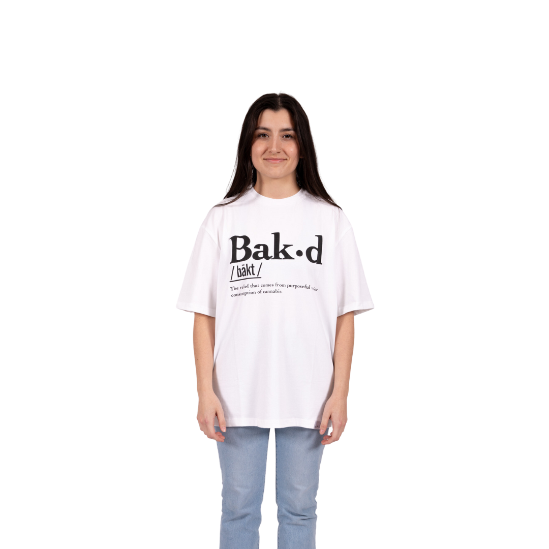 Bak'd Def Tee in White - Model