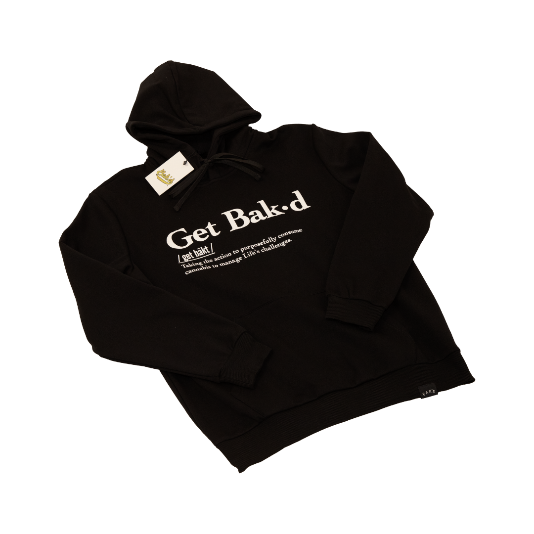 Get Bak'd Def Hoodie in Classic Black - Front View