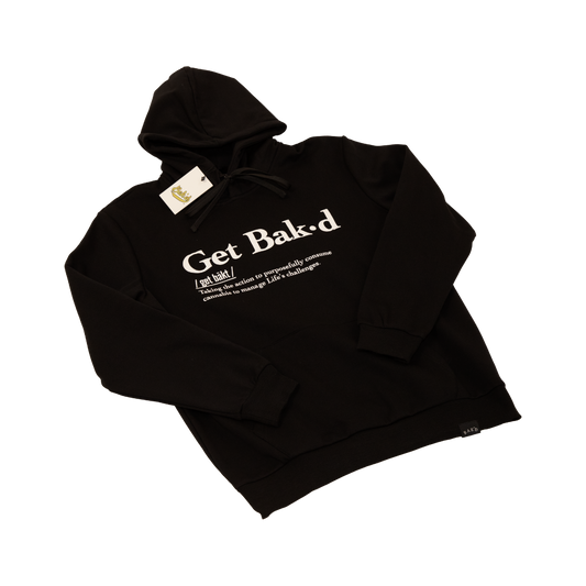 Get Bak'd Def Hoodie in Classic Black - Front View