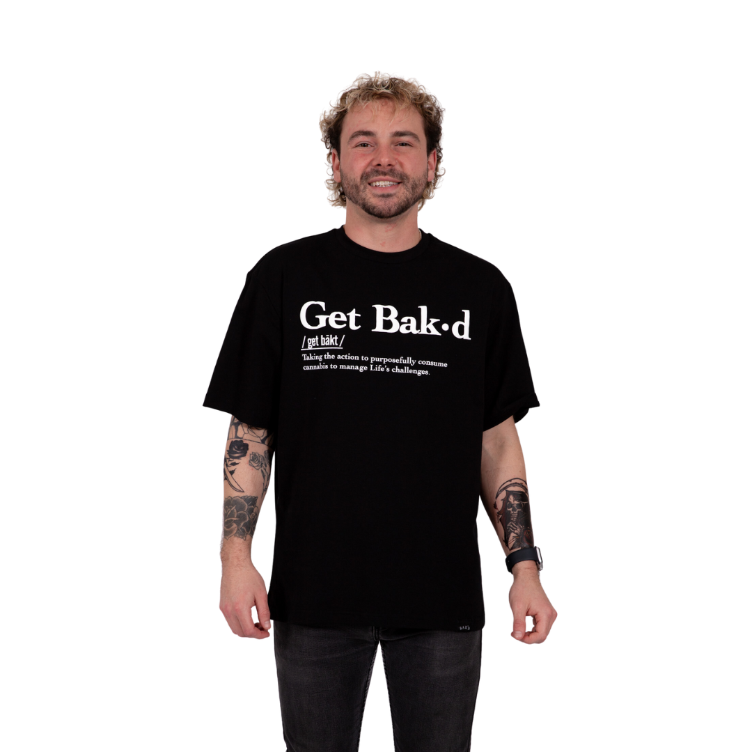 Get Bak'd Herb Lifestyle Tee in Black - Casual Elegance