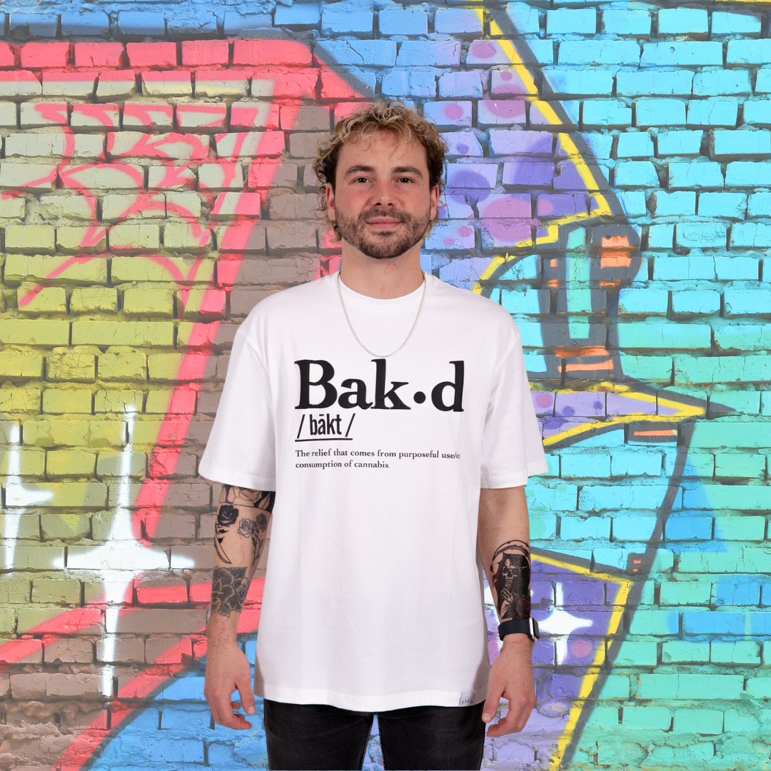 In Style with Bak'd - Fashion Forward Herb-Inspired Apparel make model white tshirt